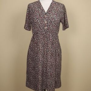 Lake Flower Floral Button-Up Dress Size SMALL